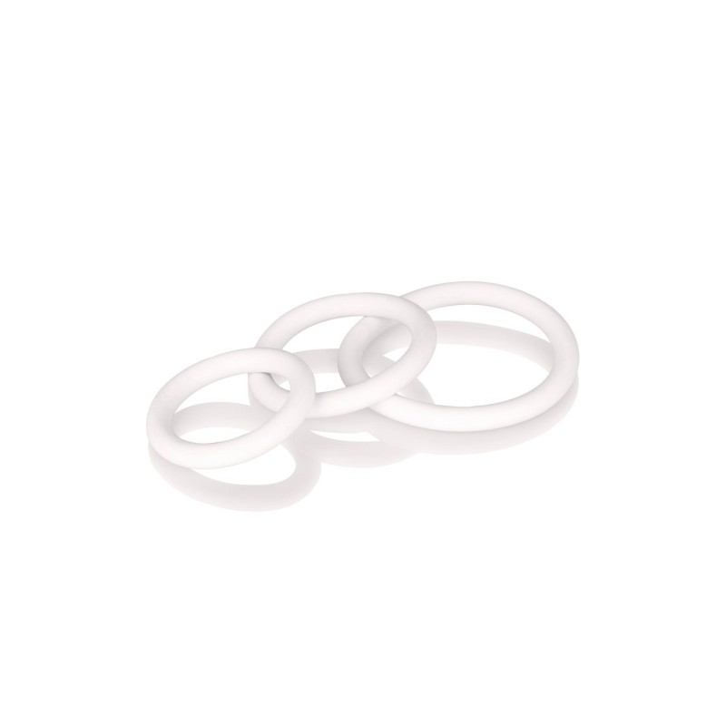 Pierścień-RUBBER RING WHITE SET 3PCS